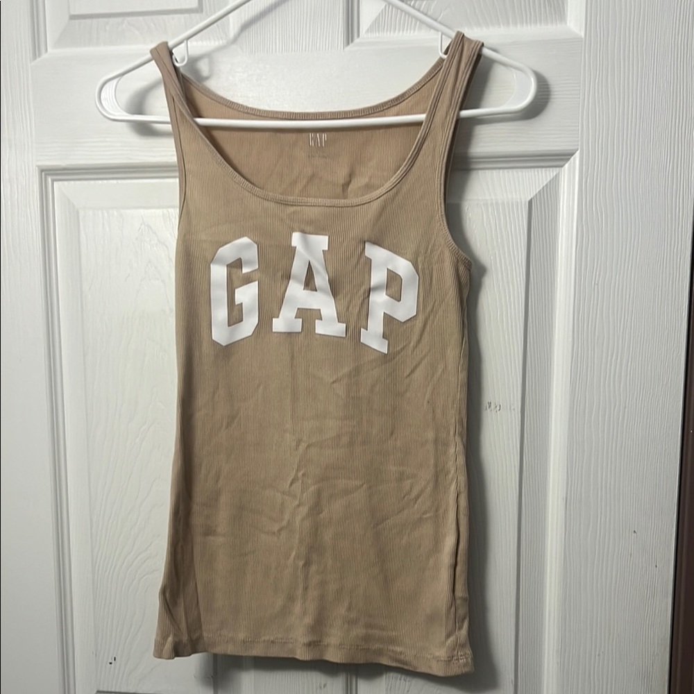 GAP Cream Fitted Tank Top